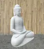 Product image 3 of the product “Seated Buddha, Borobudur style made of Riverstone in Dhyana position - gesture of meditation, H.102 cm, natural. ”